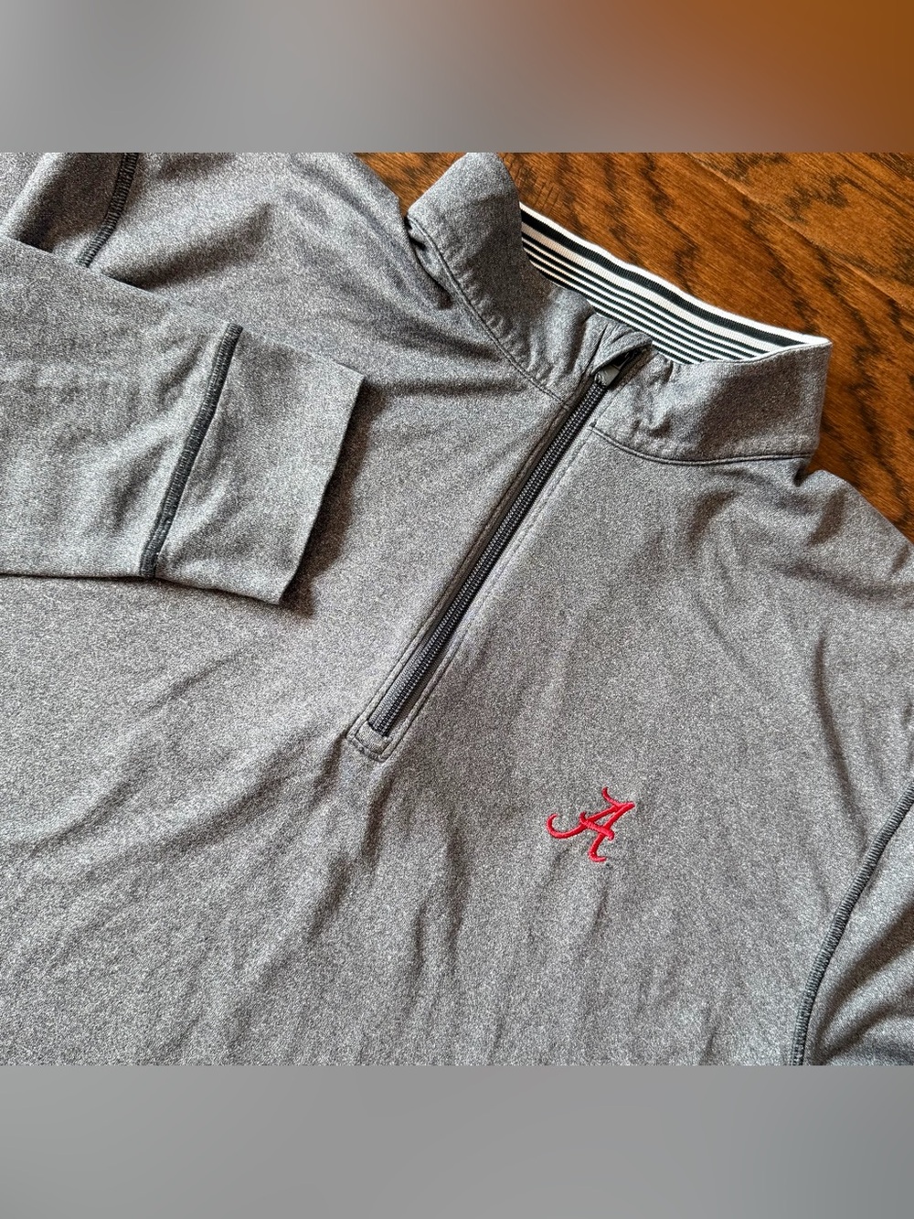 Alabama Crimson Tide Men’s Cutter and Buck 1/4 Zip Pullover Gray XL Roll Tide